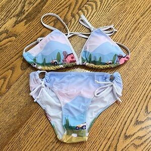 String bikini with farm theme XS